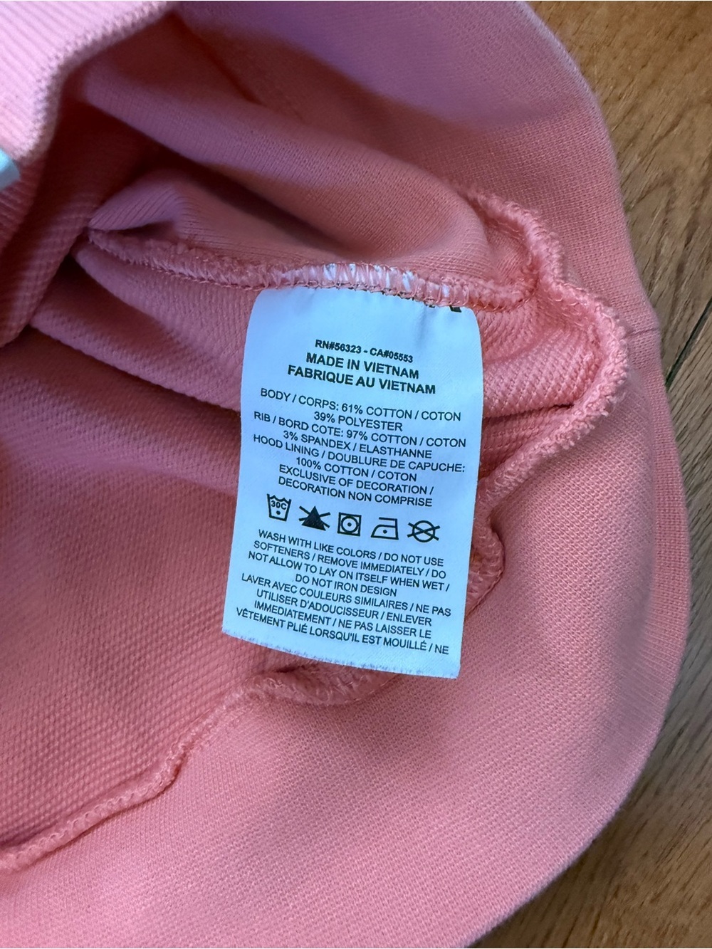 Nike Dri-Fit Peach/Salmon Double Pocket Hoodie - Picture 4 of 7